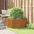 vidaXL Növénytartó Rozsdás 120 x 120 x 50 cm Időjárásálló acél