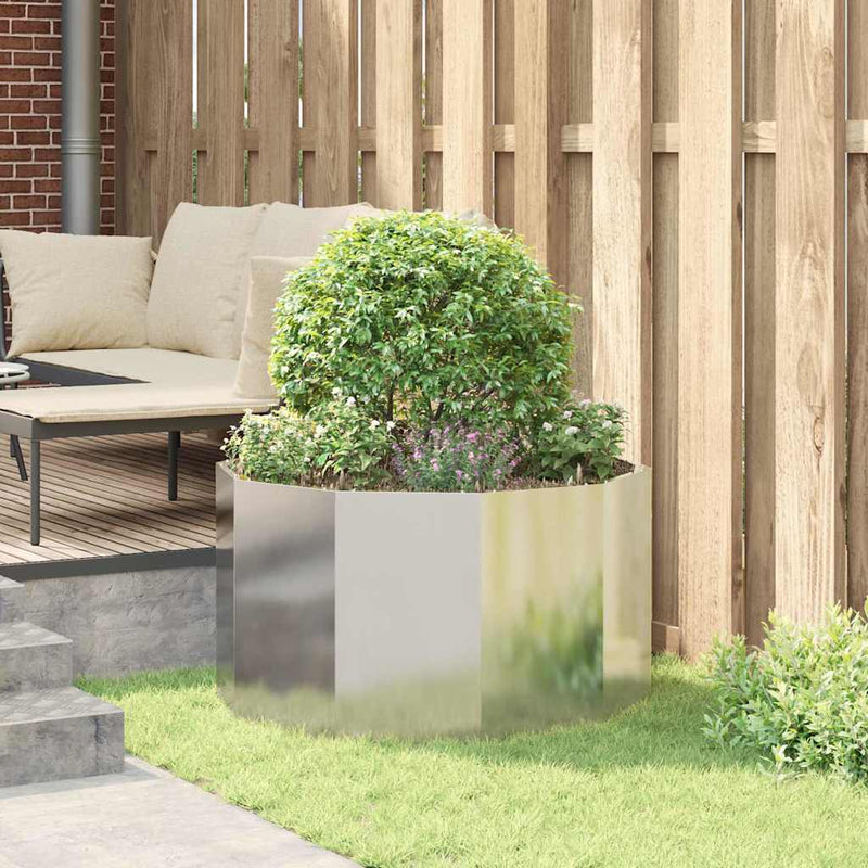 vidaXL Növénytartó Ezüst 90 x 90 x 50 cm Horganyzott acél