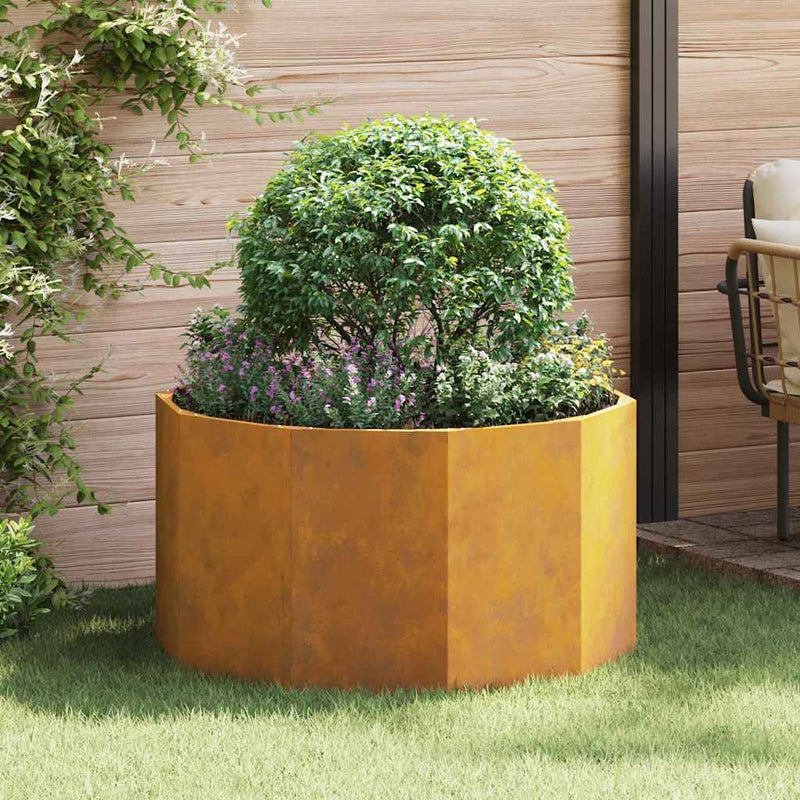 vidaXL Növénytartó Rozsdás 90 x 90 x 50 cm Időjárásálló acél