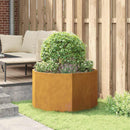 vidaXL Növénytartó Rozsdás 90 x 90 x 50 cm Időjárásálló acél