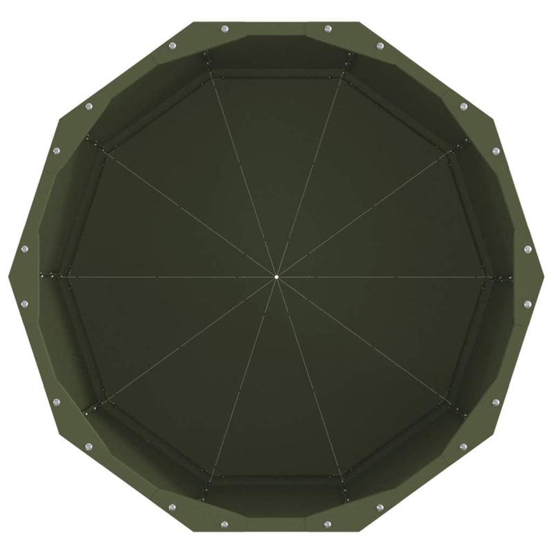 vidaXL Növénytartó Olajzöld 60 x 60 x 50 cm Acél