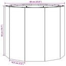 vidaXL Növénytartó Ezüst 60 x 60 x 50 cm Horganyzott acél