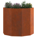 vidaXL Növénytartó Rozsdás 60 x 60 x 50 cm Időjárásálló acél