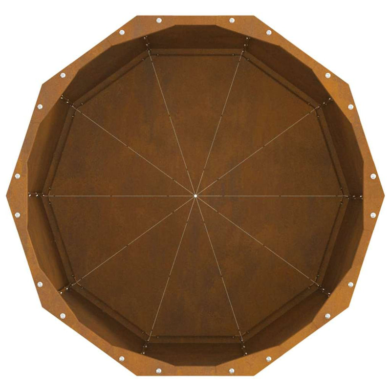 vidaXL Növénytartó Rozsdás 60 x 60 x 50 cm Időjárásálló acél