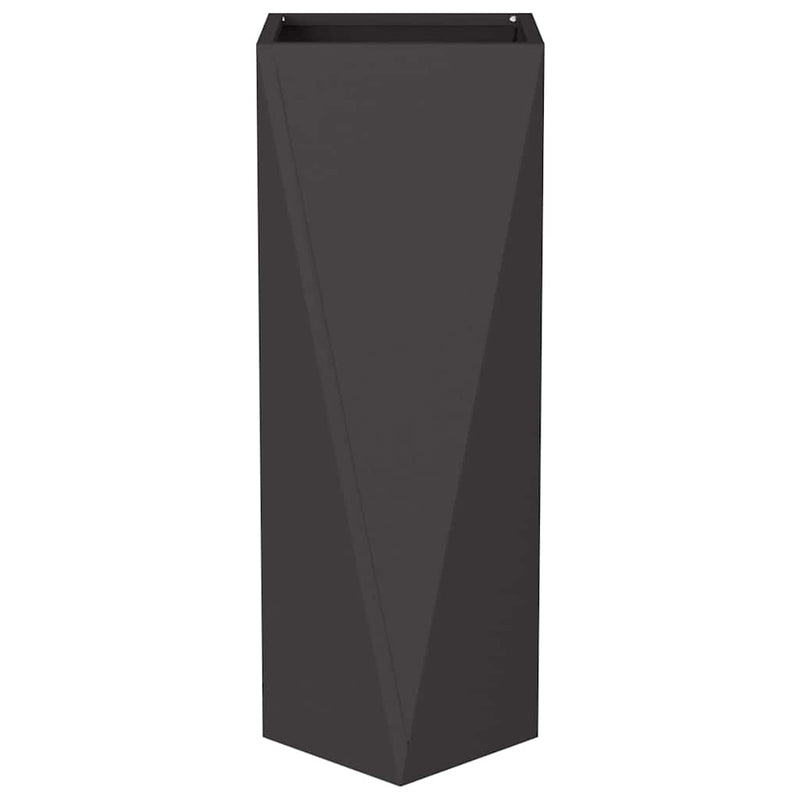 vidaXL Növénytartó Fekete 30 x 30 x 75 cm Acél