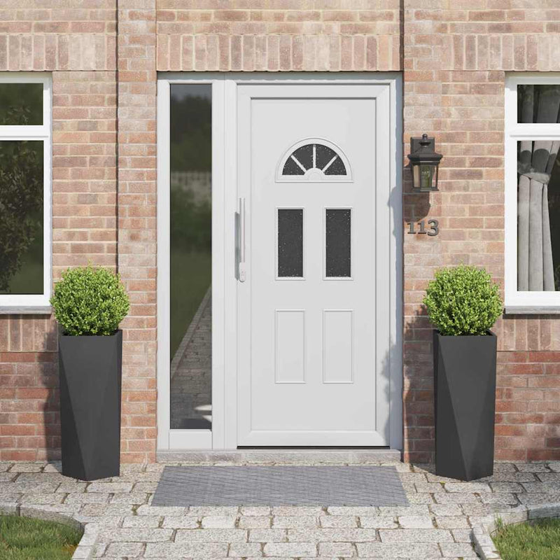 vidaXL Növénytartó 2 pcs Fekete 30 x 30 x 75 cm Acél