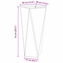 vidaXL Növénytartó 2 pcs Ezüst 30 x 30 x 75 cm Rozsdamentes acél