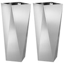 vidaXL Növénytartó 2 pcs Ezüst 30 x 30 x 75 cm Horganyzott acél