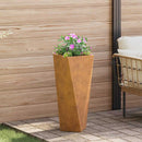 vidaXL Növénytartó 2 pcs Rozsdás 30 x 30 x 75 cm Időjárásálló acél