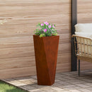 vidaXL Növénytartó 2 db Rozsdás 30 x 30 x 75 cm Időjárásálló acél