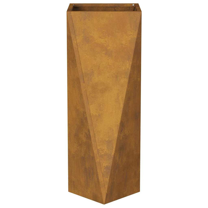 vidaXL Növénytartó 2 pcs Rozsdás 30 x 30 x 75 cm Időjárásálló acél