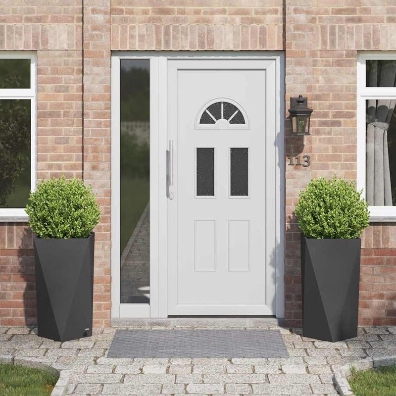 vidaXL Növénytartó 2 pcs Fekete 40 x 40 x 75 cm Acél