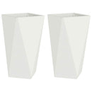 vidaXL Növénytartó 2 pcs Fehér 40 x 40 x 75 cm Acél