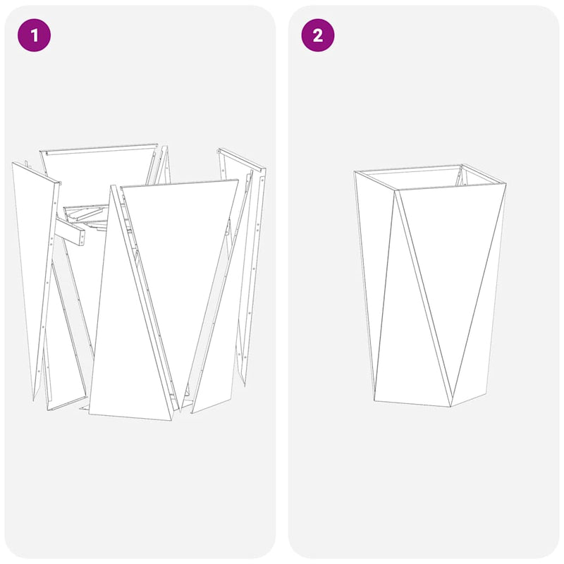 vidaXL Növénytartó 2 pcs Olajzöld 40 x 40 x 75 cm Acél