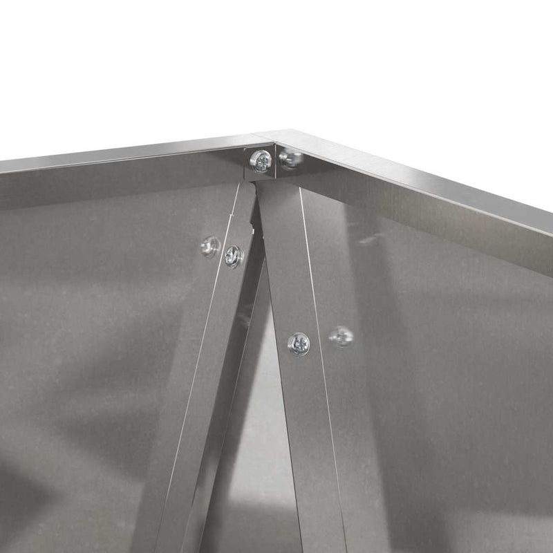 vidaXL Növénytartó 2 pcs Ezüst 40 x 40 x 75 cm Rozsdamentes acél