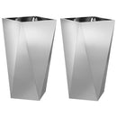 vidaXL Növénytartó 2 pcs Ezüst 40 x 40 x 75 cm Horganyzott acél