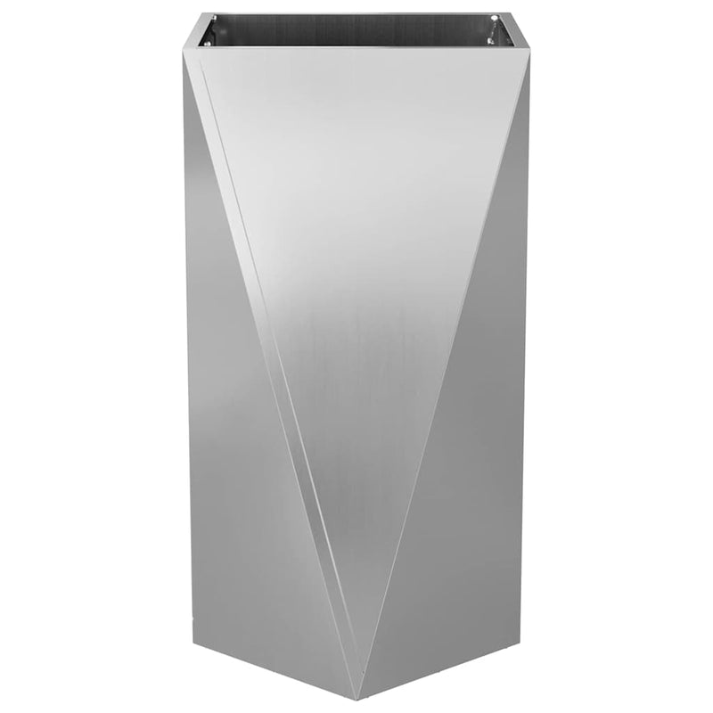 vidaXL Növénytartó 2 pcs Ezüst 40 x 40 x 75 cm Horganyzott acél