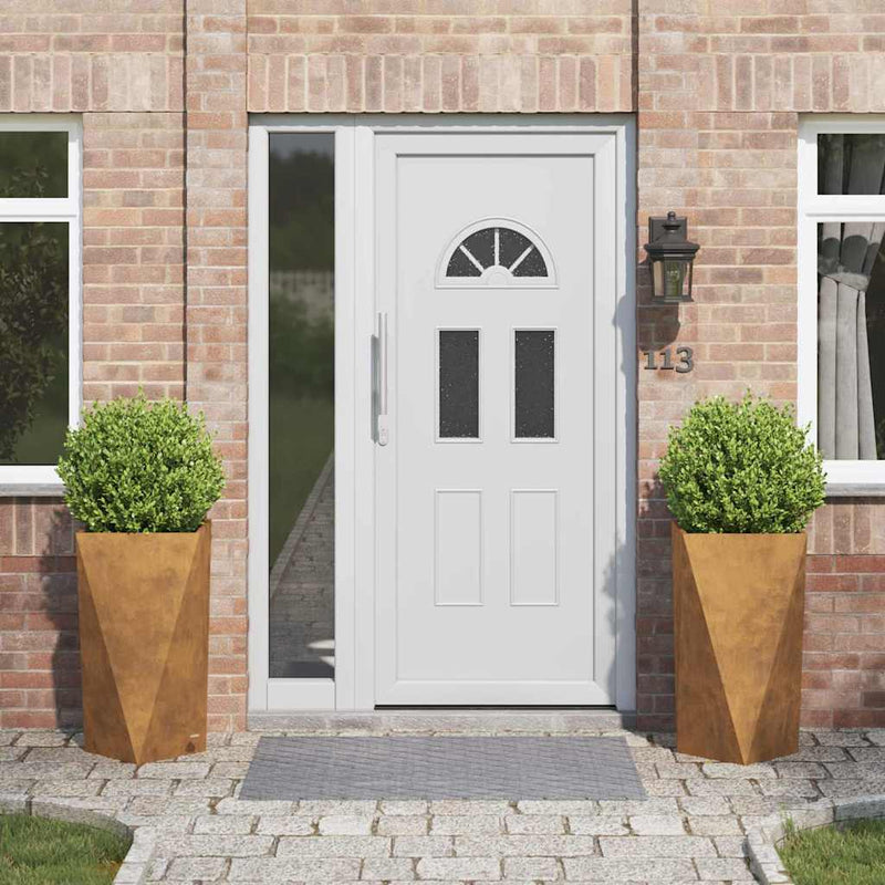 vidaXL Növénytartó 2 pcs Rozsdás 40 x 40 x 75 cm Időjárásálló acél