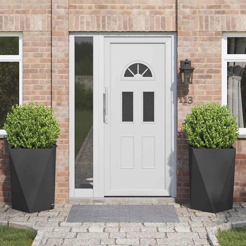 vidaXL Növénytartó 2 pcs Fekete 50 x 50 x 75 cm Acél