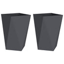 vidaXL Növénytartó 2 pcs Antracit 50 x 50 x 75 cm Acél