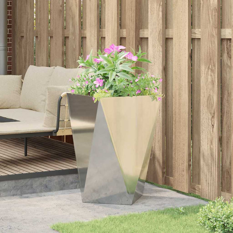 vidaXL Növénytartó Ezüst 50 x 50 x 75 cm Horganyzott acél