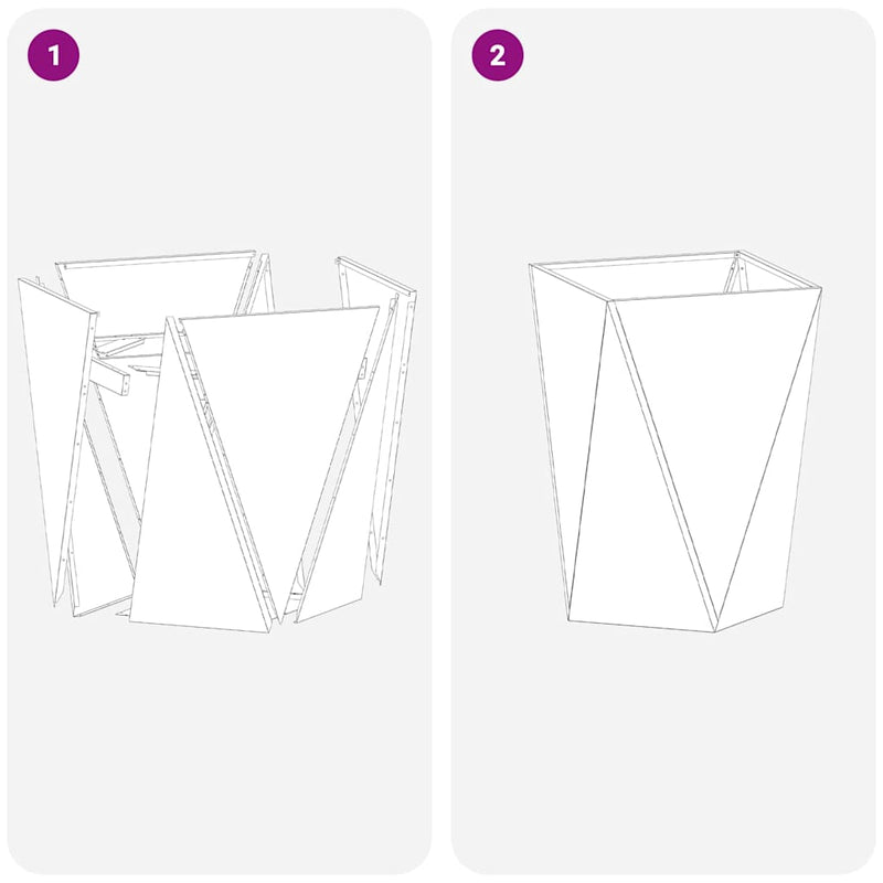 vidaXL Növénytartó 2 pcs Rozsdás 50 x 50 x 75 cm Időjárásálló acél