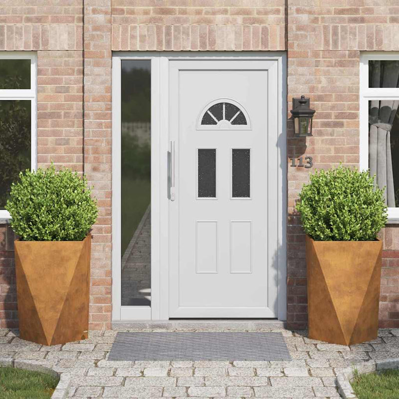 vidaXL Növénytartó 2 pcs Rozsdás 50 x 50 x 75 cm Időjárásálló acél