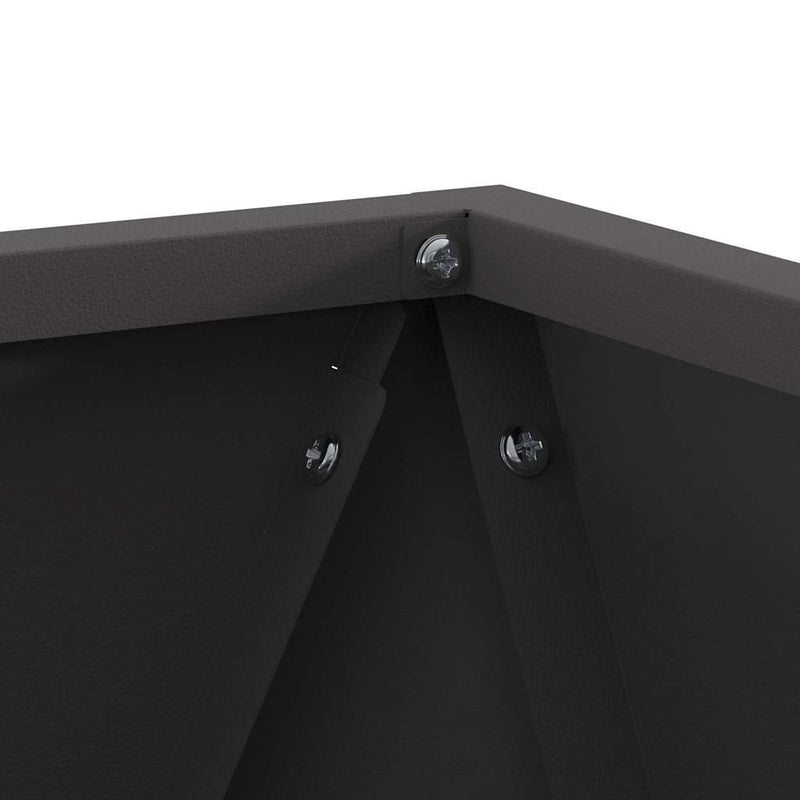 vidaXL Növénytartó 2 pcs Fekete 30 x 30 x 30 cm Acél