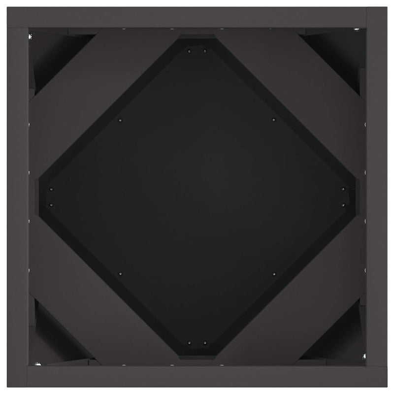 vidaXL Növénytartó 2 pcs Fekete 30 x 30 x 30 cm Acél