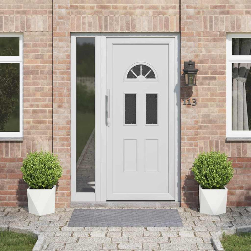 vidaXL Növénytartó 2 pcs Fehér 30 x 30 x 30 cm Acél