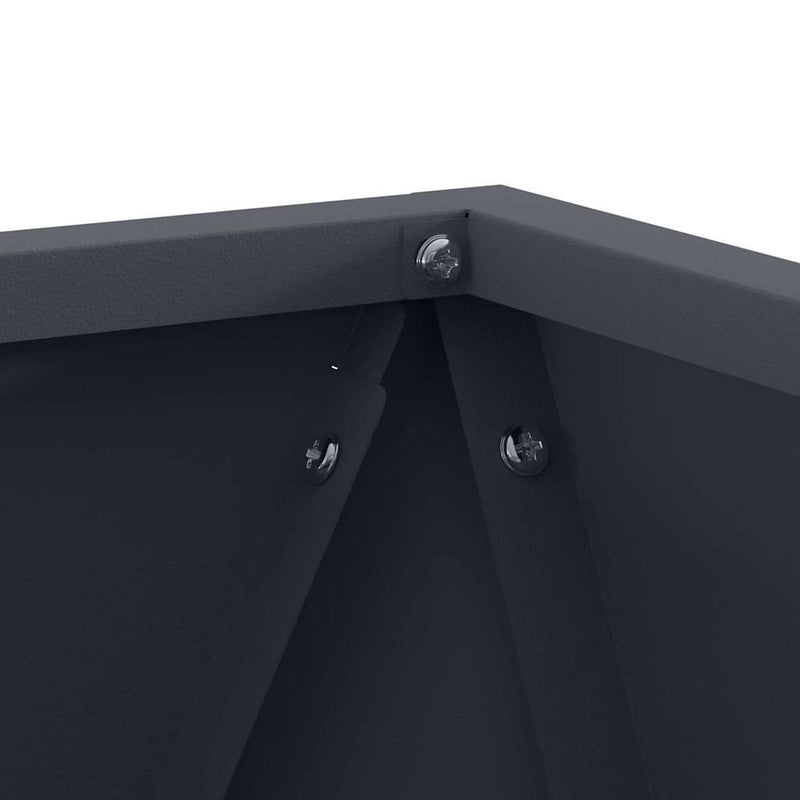 vidaXL Növénytartó 2 pcs Antracit 30 x 30 x 30 cm Acél