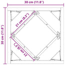 vidaXL Növénytartó Ezüst 30 x 30 x 30 cm Rozsdamentes acél