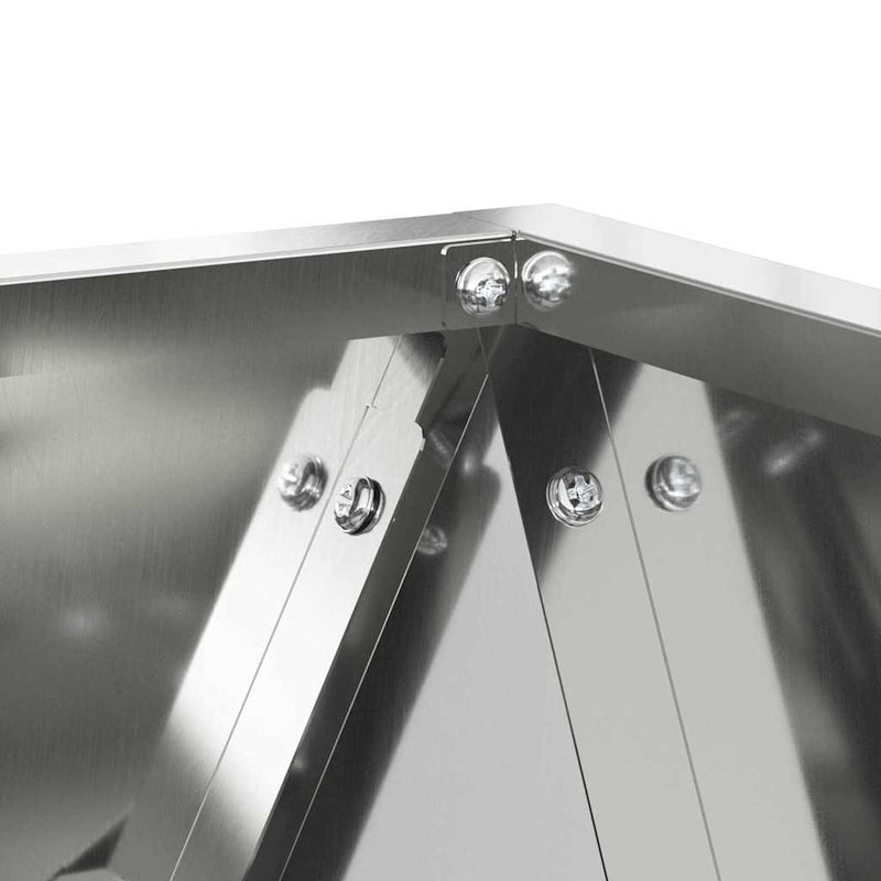 vidaXL Növénytartó 2 pcs Ezüst 30 x 30 x 30 cm Horganyzott acél