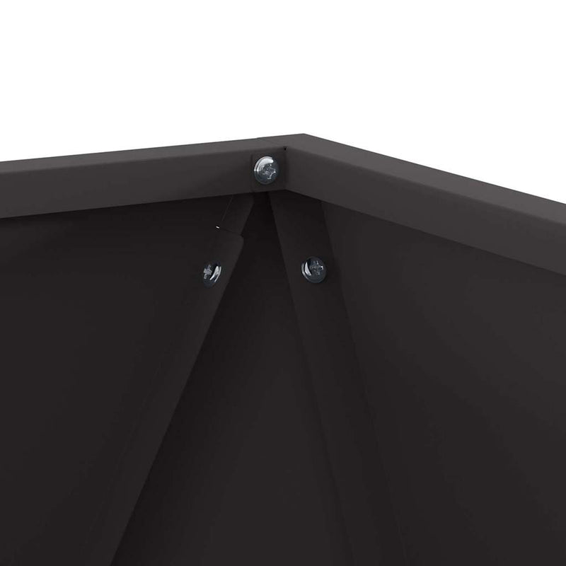 vidaXL Növénytartó Fekete 40 x 40 x 40 cm Acél