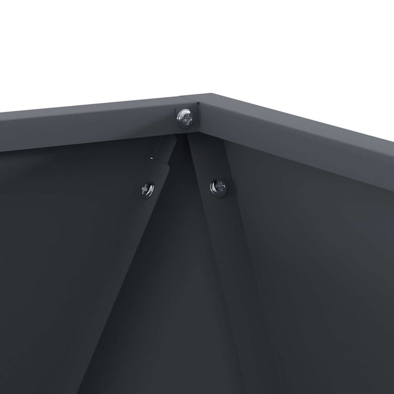 vidaXL Növénytartó 2 pcs Antracit 40 x 40 x 40 cm Acél