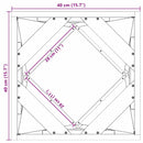 vidaXL Növénytartó Olajzöld 40 x 40 x 40 cm Acél