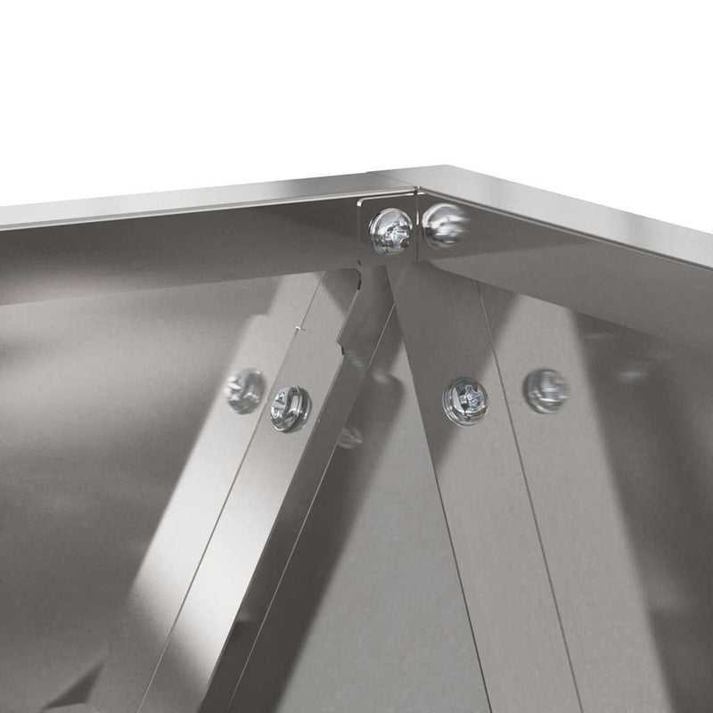 vidaXL Növénytartó 2 pcs Ezüst 40 x 40 x 40 cm Rozsdamentes acél