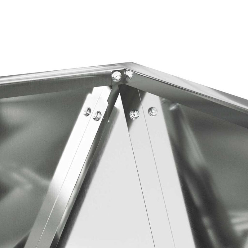 vidaXL Növénytartó 2 pcs Ezüst 40 x 40 x 40 cm Horganyzott acél