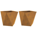 vidaXL Növénytartó 2 pcs Rozsdás 40 x 40 x 40 cm Időjárásálló acél