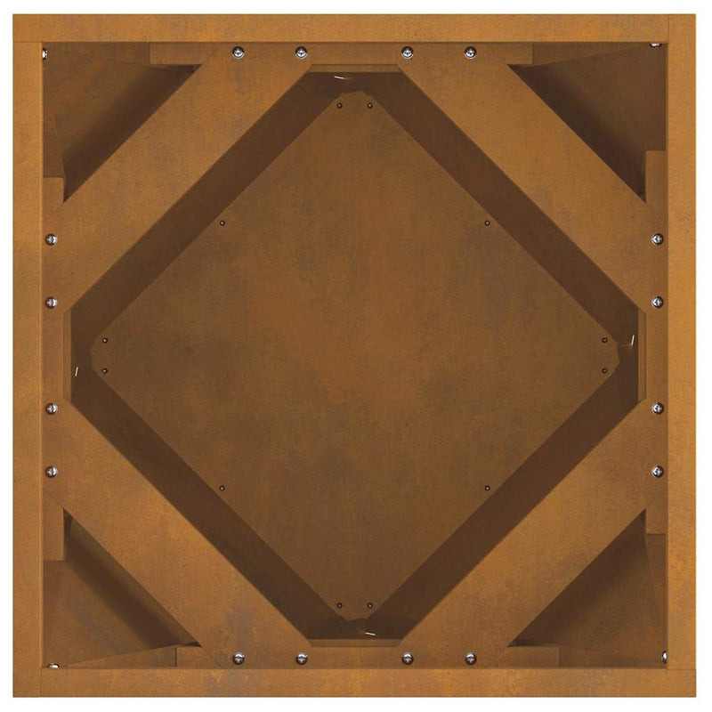 vidaXL Növénytartó 2 pcs Rozsdás 40 x 40 x 40 cm Időjárásálló acél