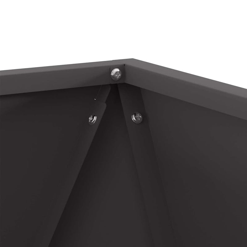 vidaXL Növénytartó Fekete 50 x 50 x 50 cm Acél