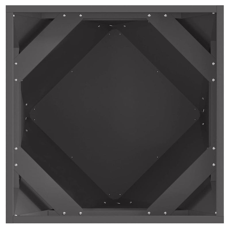 vidaXL Növénytartó Fekete 50 x 50 x 50 cm Acél