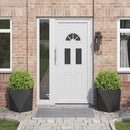 vidaXL Növénytartó 2 pcs Fekete 50 x 50 x 50 cm Acél