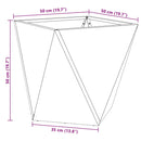 vidaXL Növénytartó 2 pcs Fekete 50 x 50 x 50 cm Acél