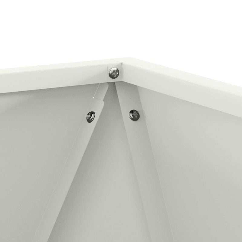 vidaXL Növénytartó 2 pcs Fehér 50 x 50 x 50 cm Acél