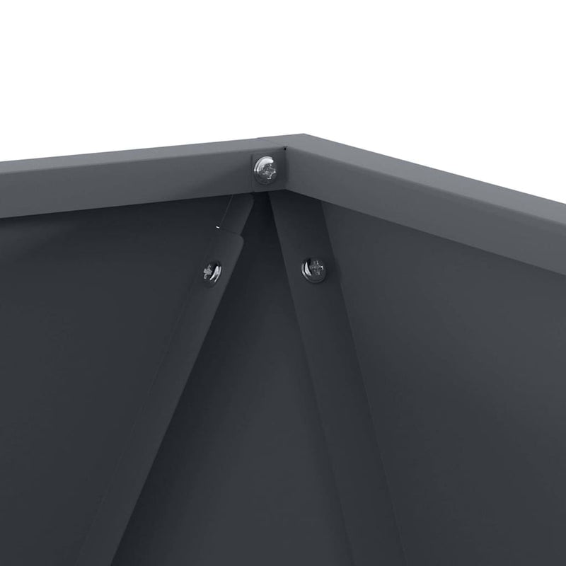 vidaXL Növénytartó Antracit 50 x 50 x 50 cm Acél