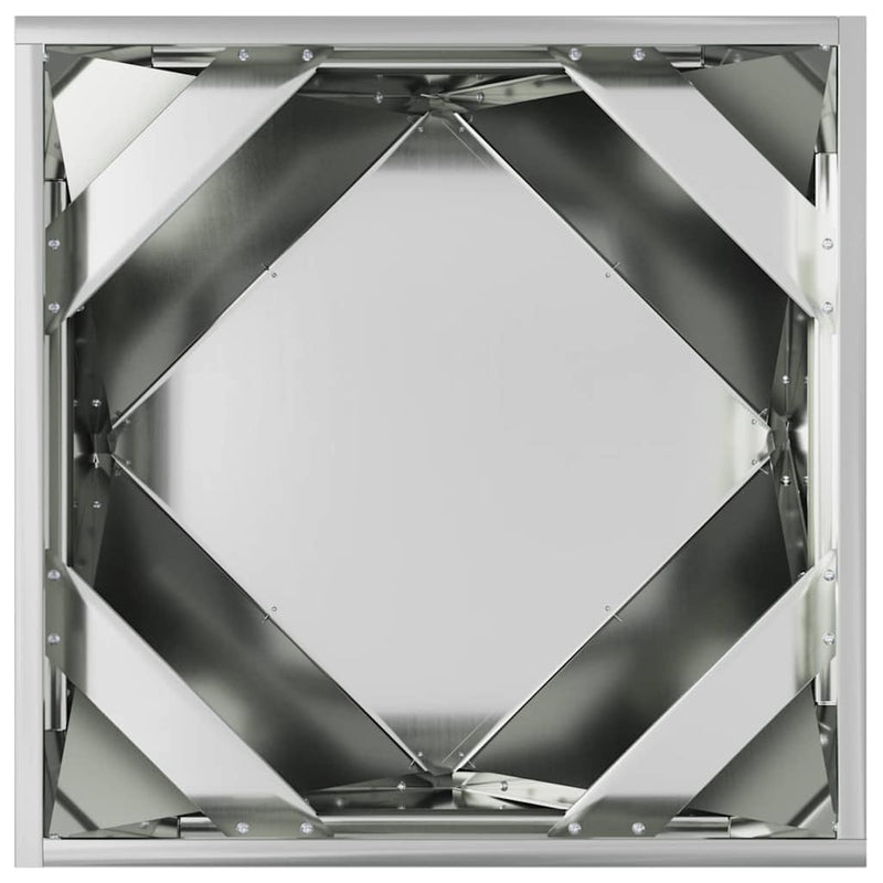 vidaXL Növénytartó 2 pcs Ezüst 50 x 50 x 50 cm Horganyzott acél