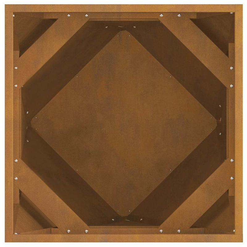 vidaXL Növénytartó Rozsdás 50 x 50 x 50 cm Időjárásálló acél