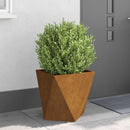 vidaXL Növénytartó 2 pcs Rozsdás 50 x 50 x 50 cm Időjárásálló acél