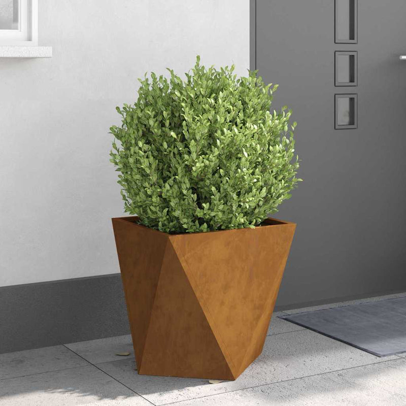 vidaXL Növénytartó 2 pcs Rozsdás 50 x 50 x 50 cm Időjárásálló acél